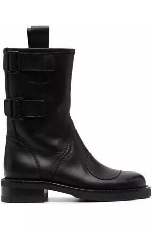 Buttero Side-buckle ankle-length boots