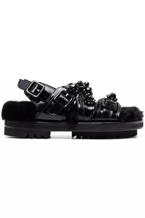 Simone Rocha Multi-strap faux-fur sandals