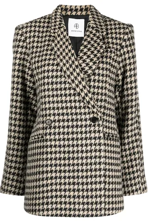 ANINE BING Kaia houndstooth double