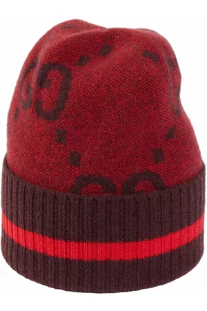 Gucci Heren Mutsen - Intarsia-knit logo hat
