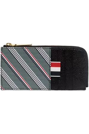 Thom Browne Heren Portefeuilles - Striped zip wallet