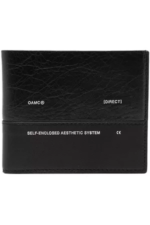 OAMC Logo-print leather cardholder