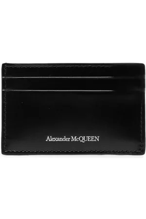 Alexander McQueen Embossed logo leather cardholder
