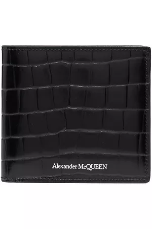 Alexander McQueen Crocodile-effect leather wallet