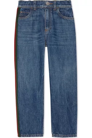 Gucci Web detail slim fit jeans