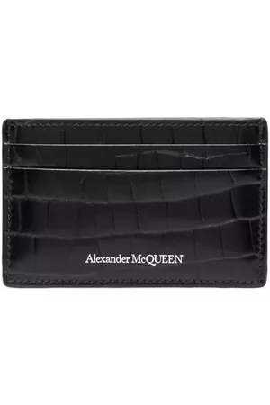 Alexander McQueen Crocodile-effect leather cardholder