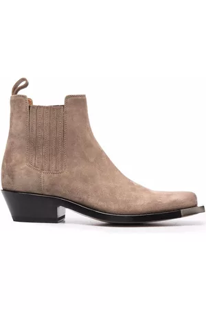 Buttero Square-toe suede ankle boots