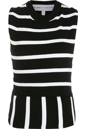 Gloria Coelho Striped sleeveless top