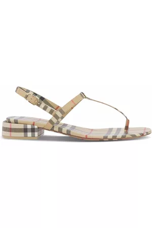 Burberry Dames Strings - Vintage Check thong-strap sandals