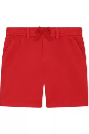 Dolce & Gabbana Kids Shorts - Embroidered logo cotton shorts