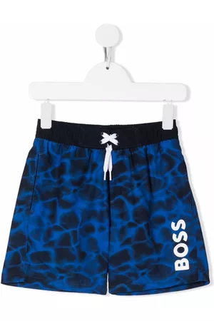 BOSS Kidswear Logo-print swim shorts