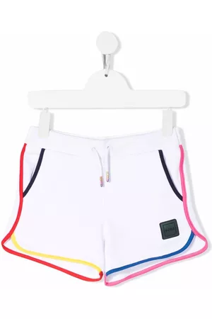 HUGO BOSS Multicolour-stripe cotton shorts