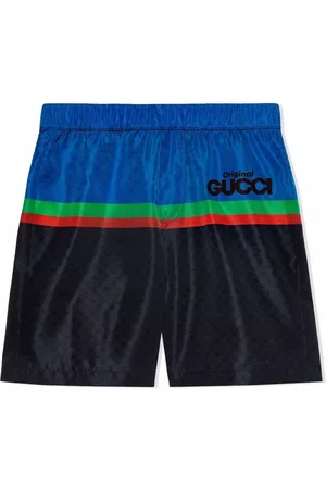 Gucci Kids GG-logo print swim shorts