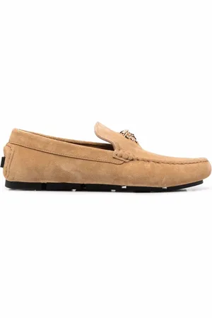 VERSACE La Medusa suede loafers