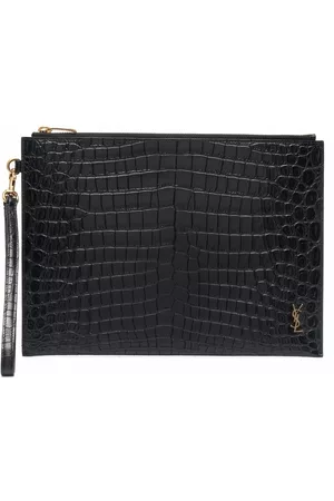 Saint Laurent Crocodile-effect leather iPad case