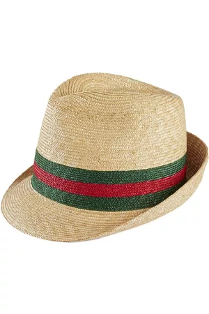 Gucci Heren Hoeden - Woven straw fedora hat