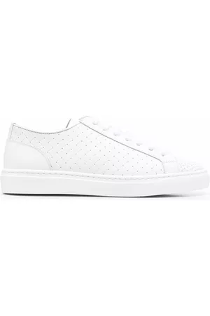 Doucal's Woven-leather low-top sneakers