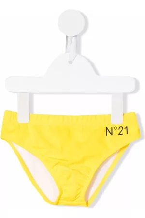 Nº21 Logo-print swim trunks