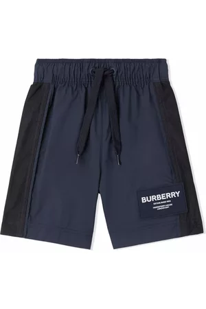 Burberry Shorts - Horseferry patch drawstring swim shorts