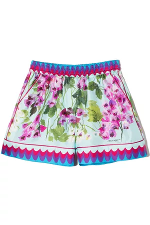Dolce & Gabbana Floral-print silk shorts