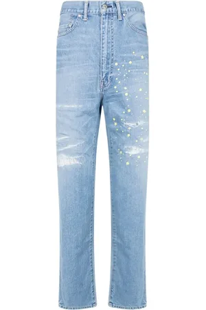 A Bathing Ape X Kid Cudi Damaged Denim straight