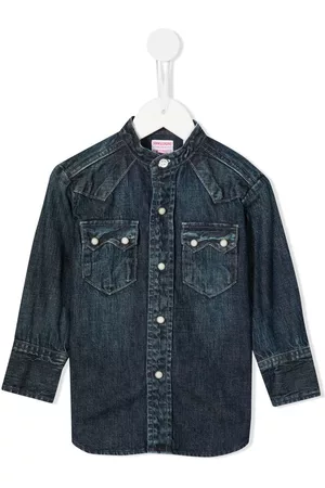 Denim Dungaree Jongens Lange Mouwen Overhemden - Long-sleeve denim shirt