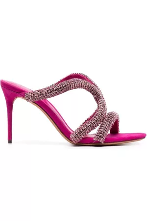 ALEXANDRE BIRMAN Crystal-embellished 85mm mules