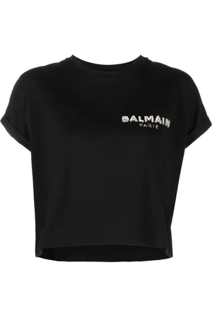 Balmain Sequin logo round neck T