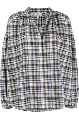 Woolrich Plaid check button