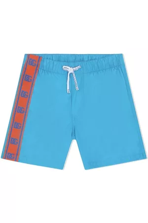 Dolce & Gabbana Kids Shorts - Logo-tape swim shorts