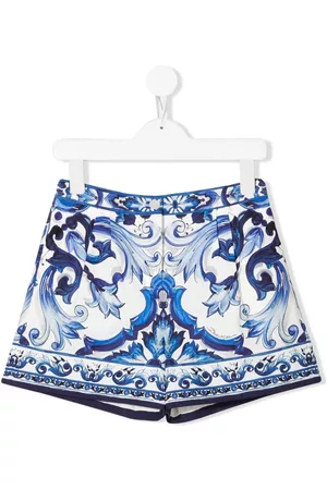 Dolce & Gabbana Majolica-print high-waisted shorts