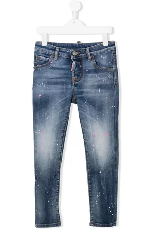 Dsquared2 Paint-splatter slim-cut jeans