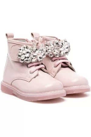 MONNALISA Enkellaarzen - Crystal-embellished ankle boots
