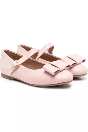 AGE OF INNOCENCE Instappers - Bow-detail leather ballerina shoes