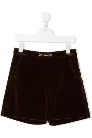 Gucci Logo-plaque velvet shorts