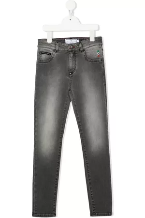 Philipp Plein Slim - Hexagon mid-rise slim-cut jeans