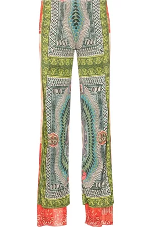 Jean Paul Gaultier Graphic-print mid-rise trousers