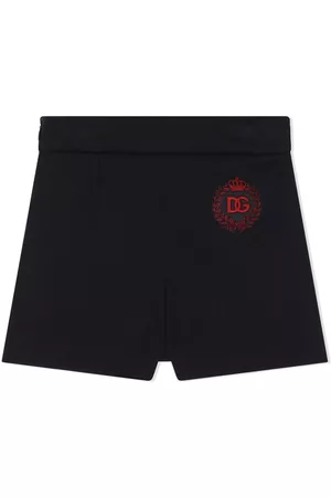 Dolce & Gabbana Kids Logo-patch cotton shorts