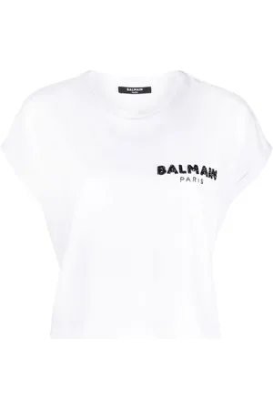 Balmain Sequin logo round neck T