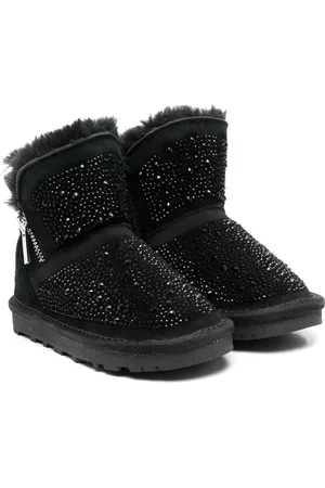 MONNALISA Snowboots - Crystal-embellished fur-detail boots