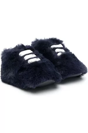 MONTELPARE TRADITION Sneakers - Faux-fur lace-up sneakers