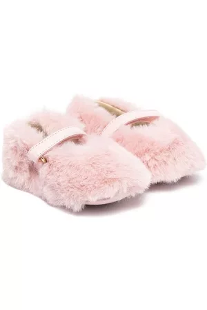 MONTELPARE TRADITION Faux-fur touch-strap shoes