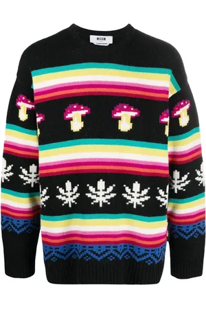 Msgm Patterned jacquard crew