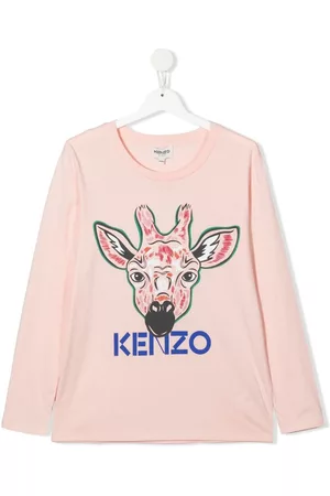 Kenzo Meisjes T-shirts - Giraffe logo-print T-shirt
