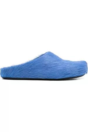 Marni Fur-trimmed sabot slippers