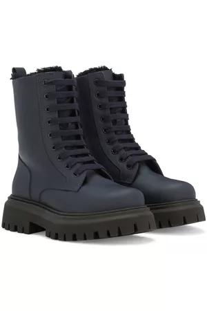 Dolce & Gabbana Laarzen - Faux-fur lining combat boots