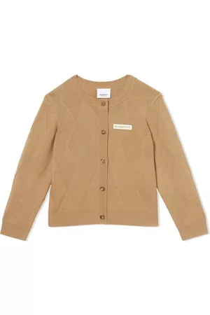 Burberry Meisjes Cardigans - Logo-patch button-fastening cardigan