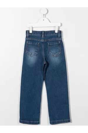 Chloé Straight - Logo-embroidered straight-leg jeans