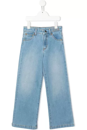 Chloé Logo-embroidered straight-leg jeans