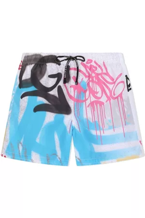 Dolce & Gabbana Graffiti-print swim shorts